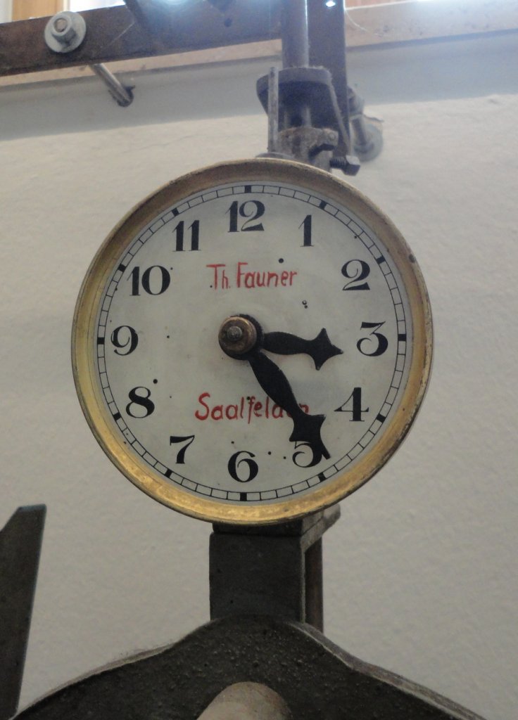 Turmuhrwerk Mittersill, Pfarrkirche Kontrollzifferblatt