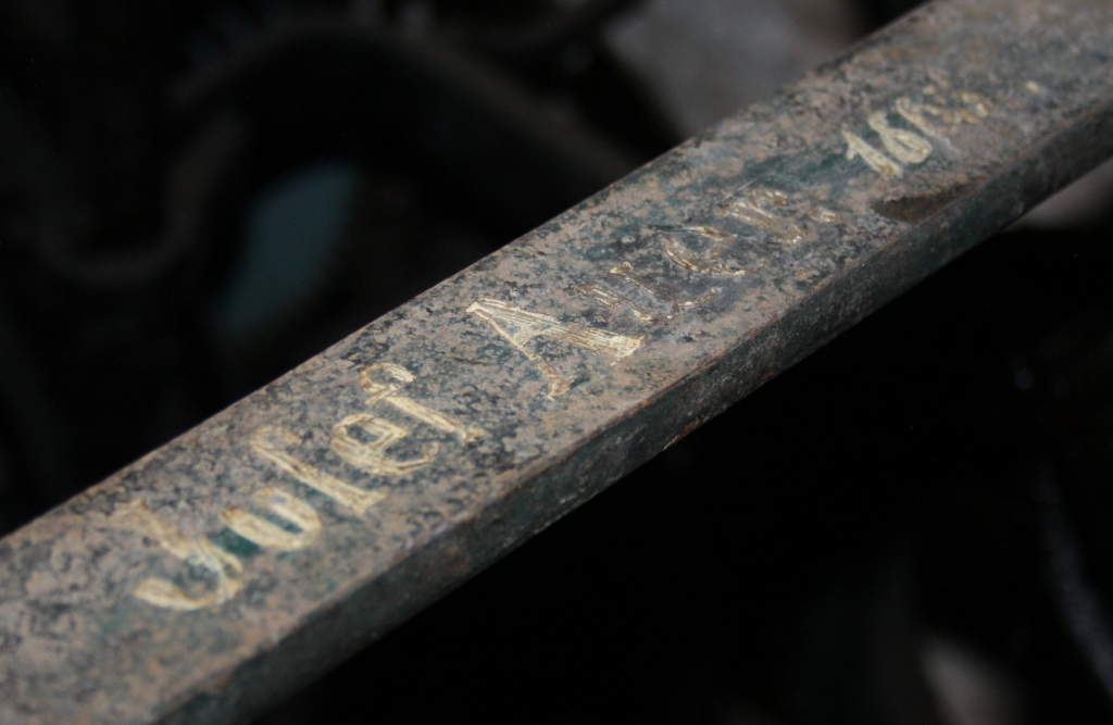 Turmuhrwerk Rußbach am Pass Gschütt Inschrift