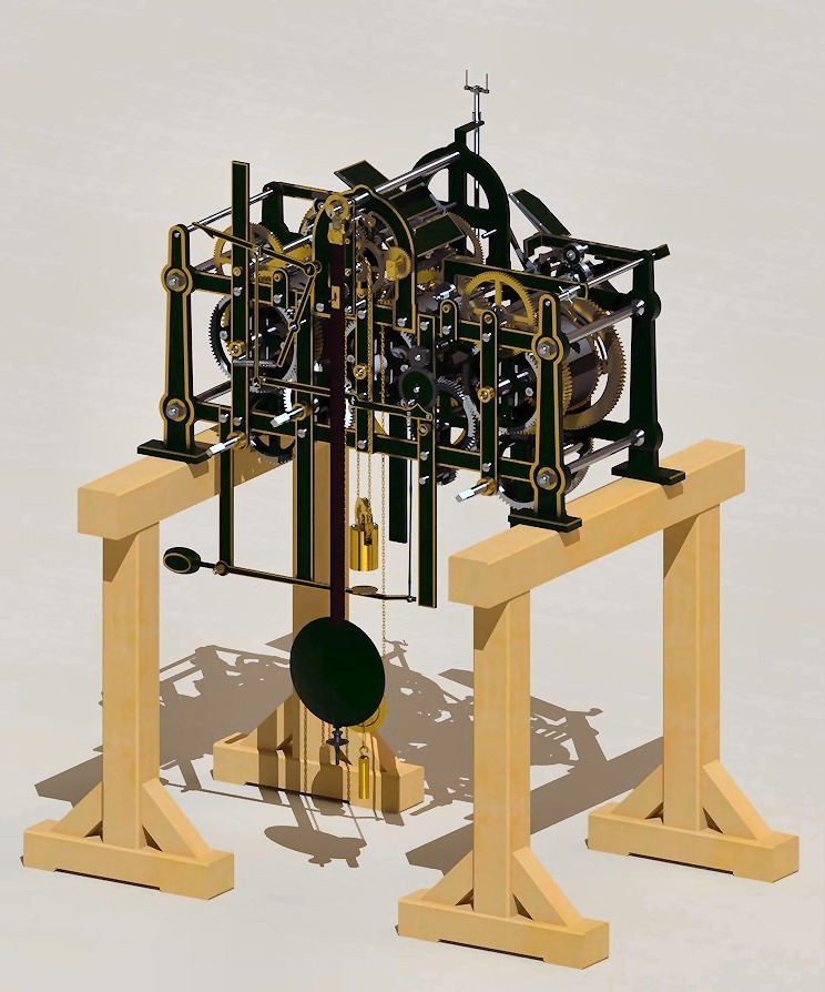 Turmuhrwerk Salzburg, Borromäum Digitalansicht