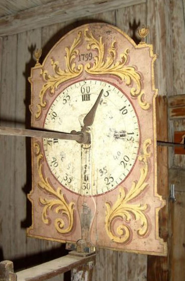 Turmuhrwerk Salzburg, Mülln Kontrollzifferblatt Rückseite