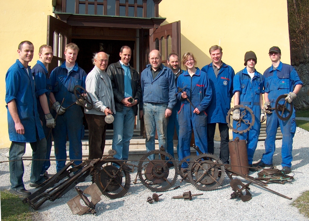 Turmuhrwerk Ebenau Restaurierungsteam