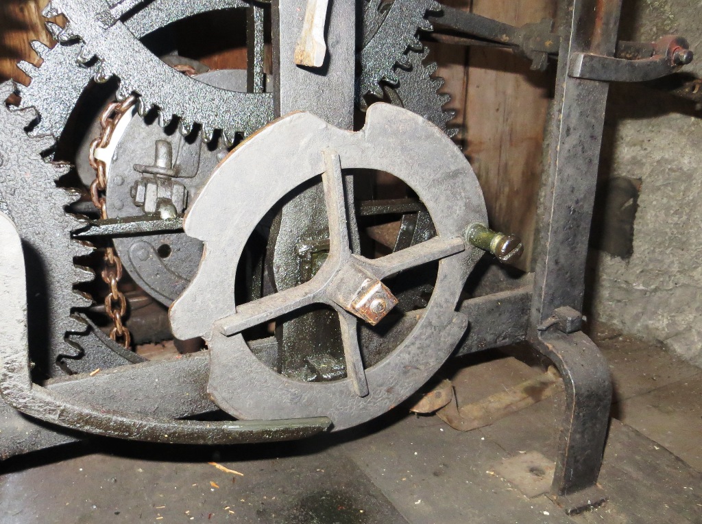 Turmuhrwerk Werfen, Pfarrkirche Schlossscheibe Viertelschlagwerk