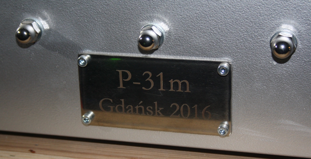 Turmuhrwerk Danzig, Katharinenkirche 2016 Schild