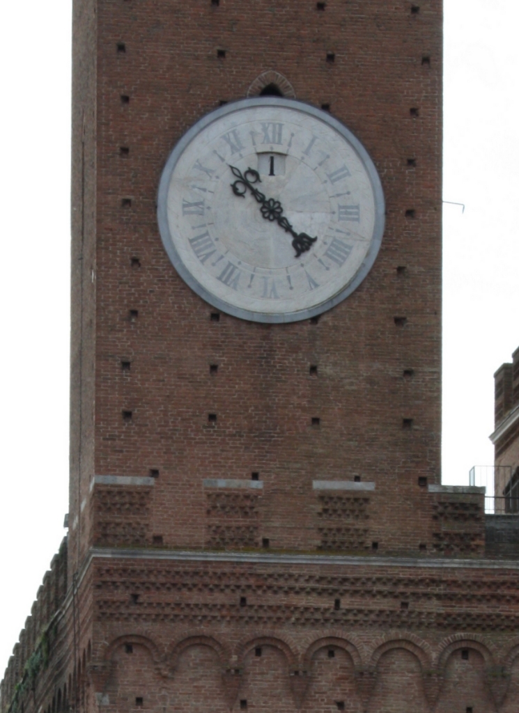 Turmuhrwerk Siena, Palazzo Pubblico Zifferblatt